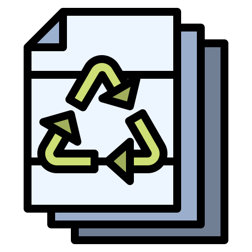 reciclaje de papel icono gratis