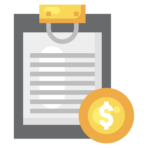 lista de precios icono gratis