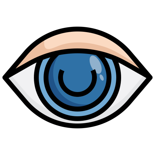 Eye Generic Outline Color icon