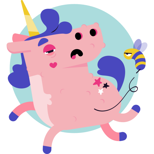 Unicorn free sticker