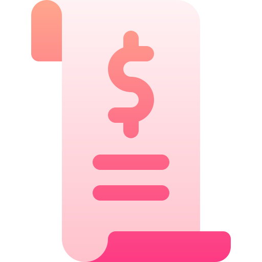 Receipt Basic Gradient Gradient icon