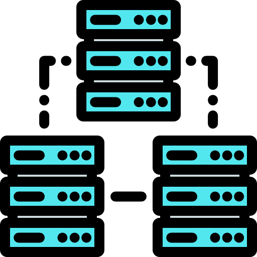 Servers Detailed Rounded Lineal color icon