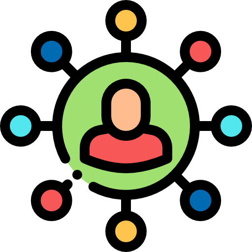 Networking Detailed Rounded Lineal color icon