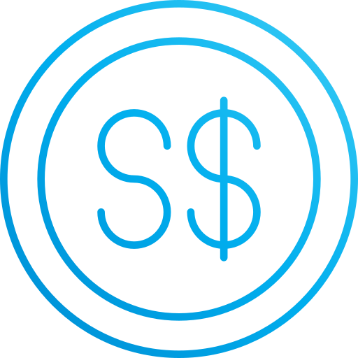 dolar de singapur icono gratis