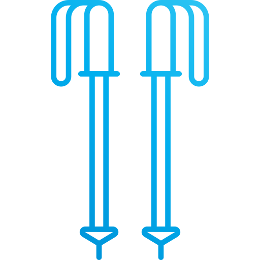 bastón de trekking icono gratis