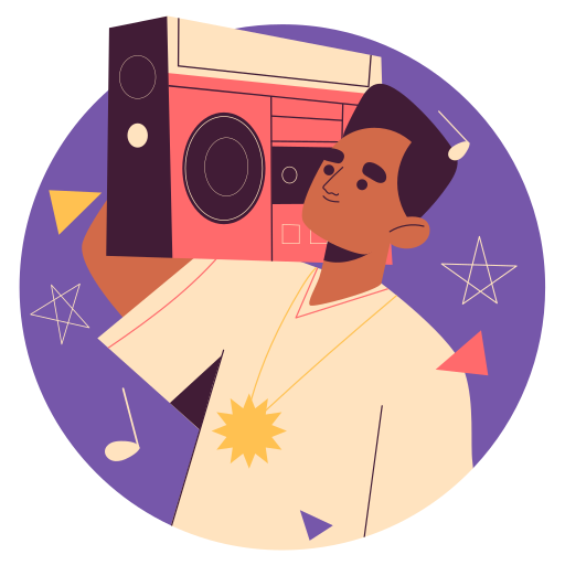 boombox gratis sticker