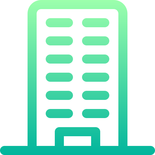 Office building Basic Gradient Lineal color icon