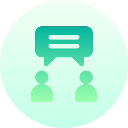 Conversation Basic Gradient Circular icon