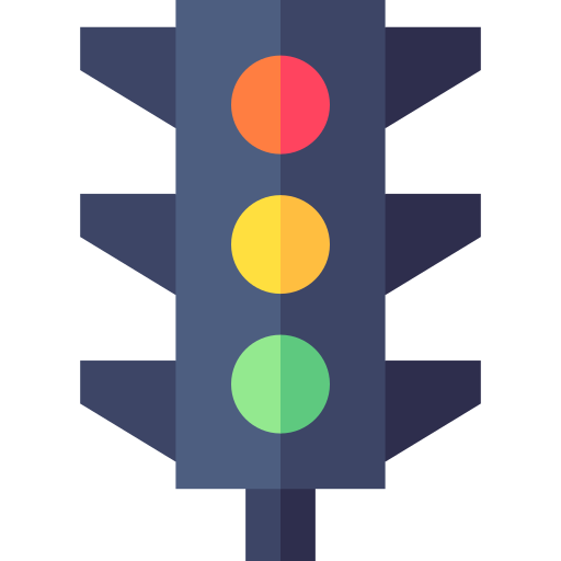 Traffic light Basic Straight Flat icon