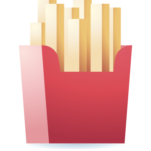 French fries 3D Toy Gradient icon