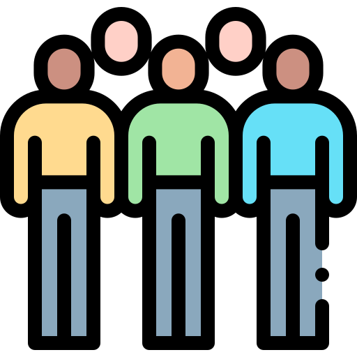 Crowd Detailed Rounded Lineal color icon