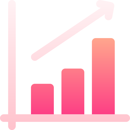 Bar chart Basic Gradient Gradient icon