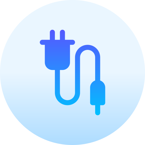 Phone charger Basic Gradient Circular icon