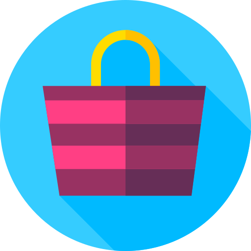 Beach bag Flat Circular Flat icon