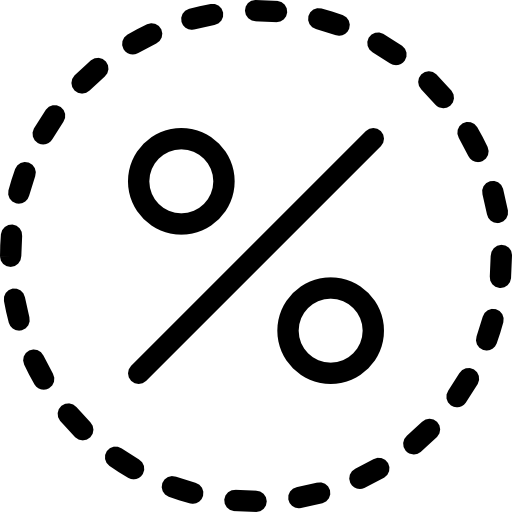 Percentage free icon