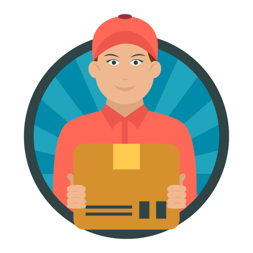 Курьером бесплатно иконка