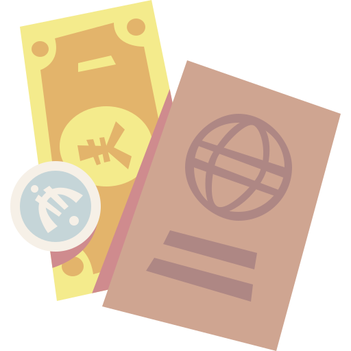 Passport Cartoon Flat icon