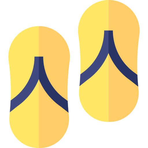 Flip flops Basic Straight Flat icon