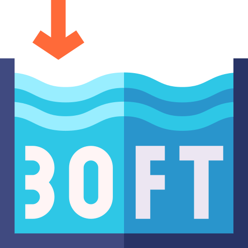 Pool depth - free icon