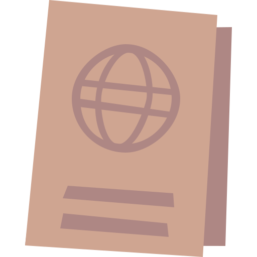 Passport Cartoon Flat icon