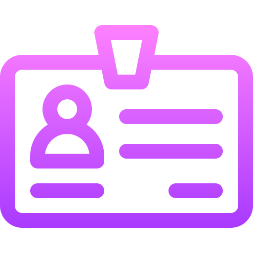 Student card Basic Gradient Lineal color icon