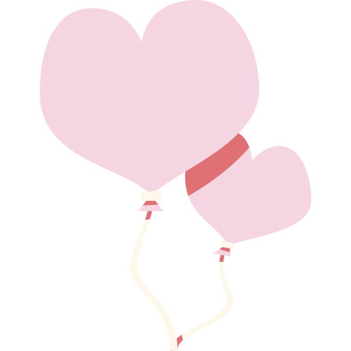 Heart balloon Cartoon Flat icon