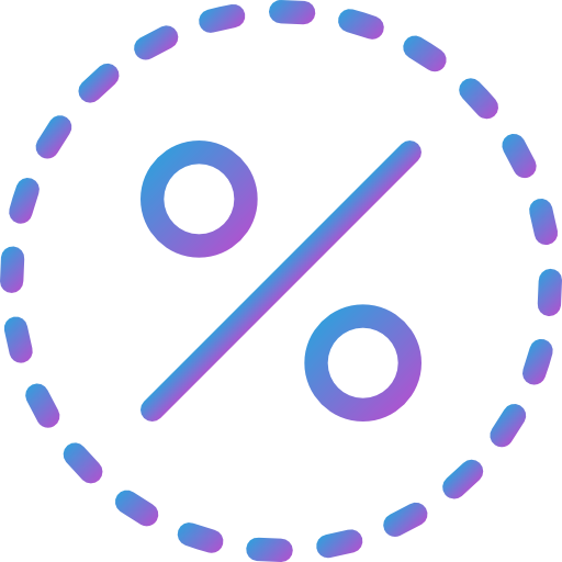Percentage free icon