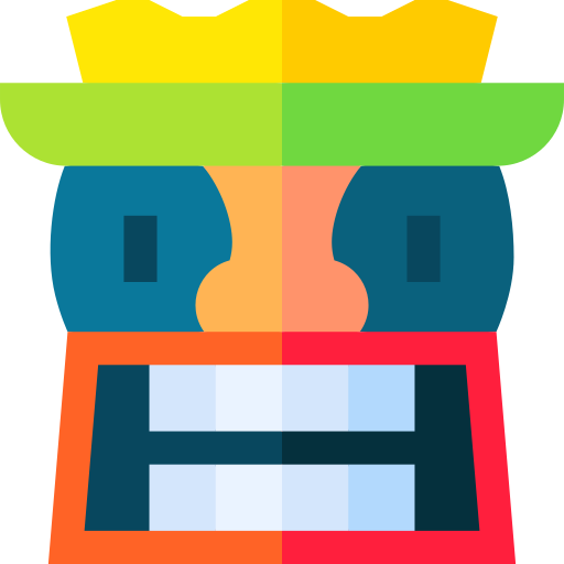 Tiki mask Basic Straight Flat icon