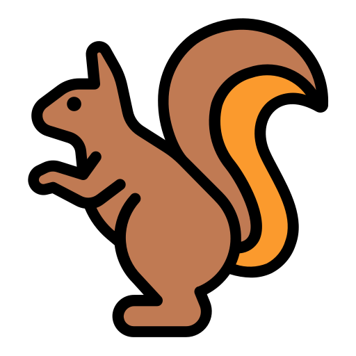 Squirrel Generic Outline Color icon