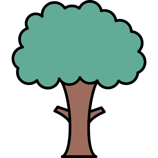 Tree Generic Thin Outline Color icon