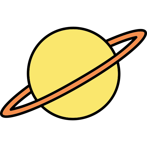 Planet Generic Thin Outline Color icon