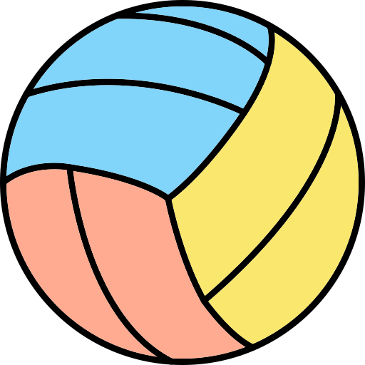 Volleyball Generic Thin Outline Color icon