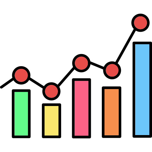 Statistics Generic Thin Outline Color Icon