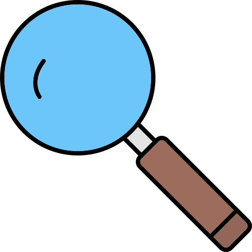 Search Generic Thin Outline Color Icon