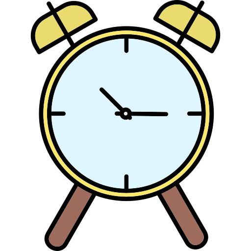 Clock Generic Thin Outline Color icon