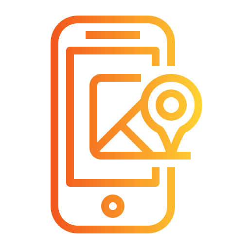 mapa móvil icono gratis