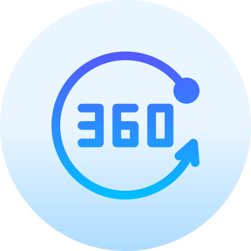 360 degrés Icône gratuit