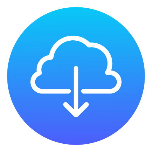 descarga en la nube icono gratis