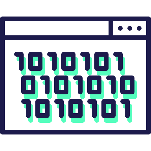 código binario icono gratis