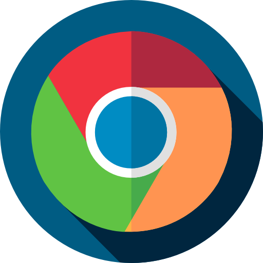 chrome logo flat