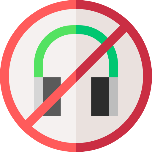 pas de musique Icône gratuit