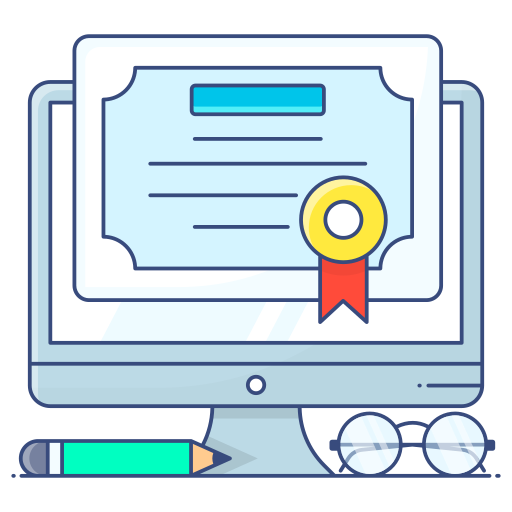 certificado online grátis ícone