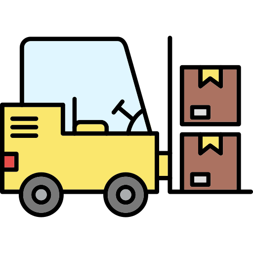 Forklift Generic Thin Outline Color icon