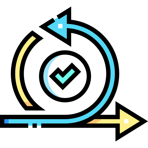 Iteration Detailed Straight Lineal color icon