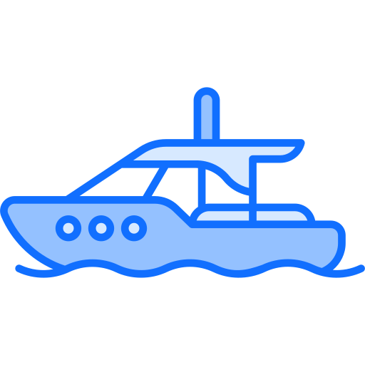 blue icon yacht