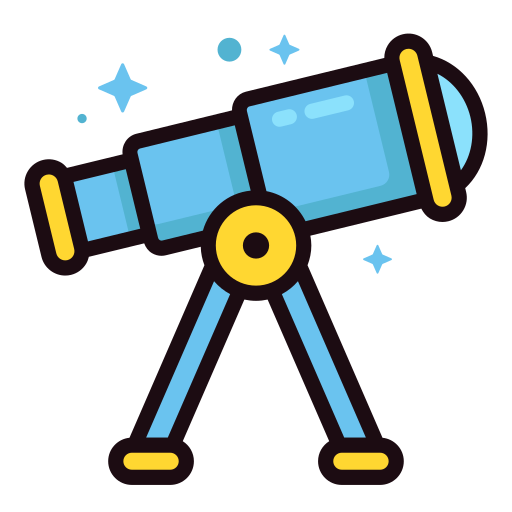 telescopio icono gratis