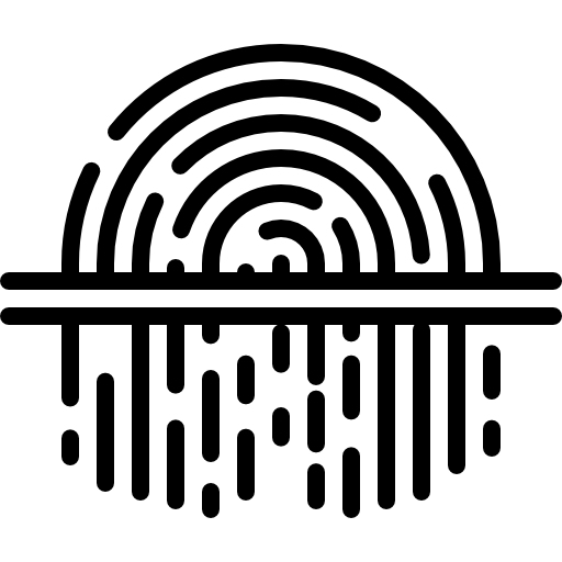 huella dactilar icono gratis