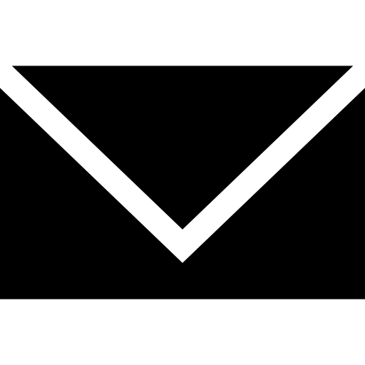 Email enveloppe noire au dos - Icônes interface gratuites
