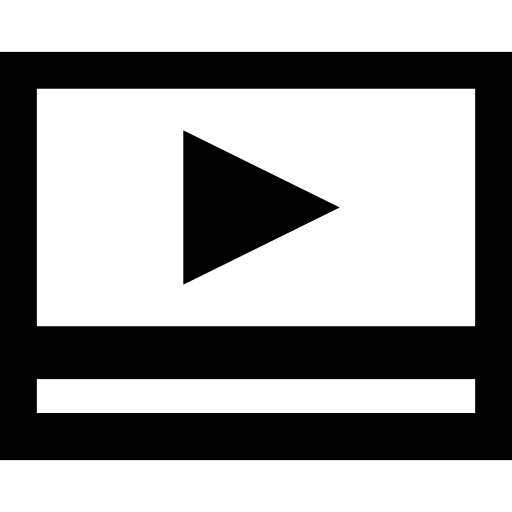 white rectangle button icon