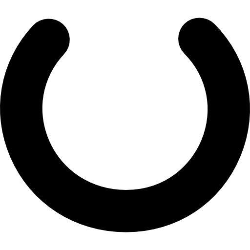black half circle